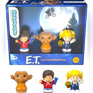 Little People Collector E. T. The Extra Terrestrial 3 pc set + Original DVD